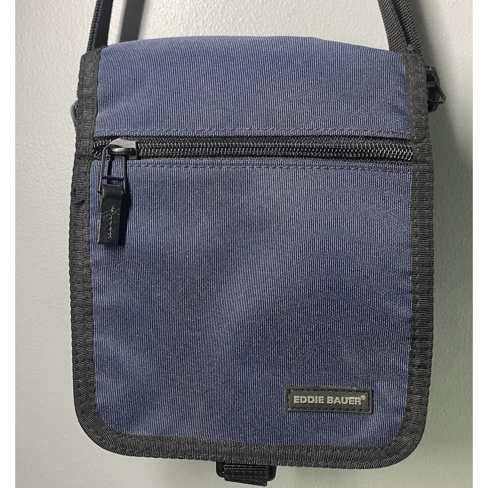 EDDIE BAUER Unisex Travel Hiking Navy Blue Nylon Crossbody Shoulder Bag NWOT